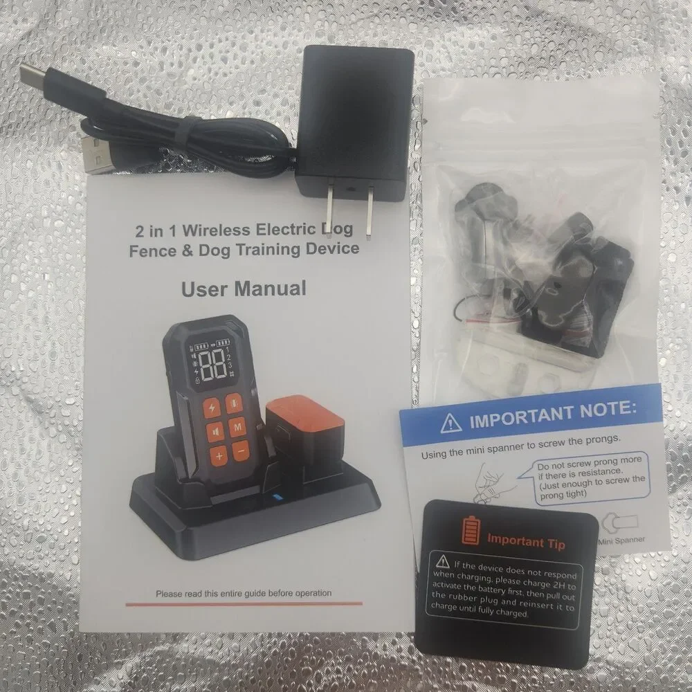 Dog Invisible Fence 2 In 1 Wireless Electric Remote Vibrating Train Collar NEW